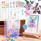 Magic 4 in 1 Poke in Art Kits for Girls, Pretty Princess Game with Princess Stickers, Watercolor Paint, Diamond Art Crafts for Kids Ages 4-8, DIY Activity Gifts for 4 5 6 7 8+ Year Old Girls